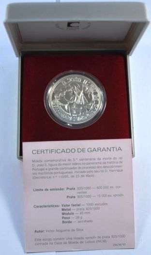 1000 escudos D. João - II Prata - Proof