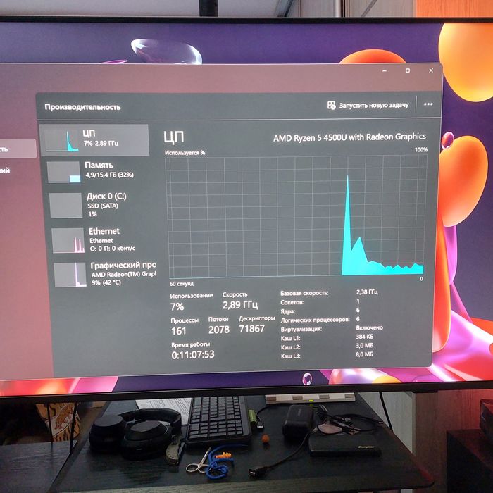 Міні-ПК Mini-PC barebone неттоп ASUS PN50 AMD RYZEN 5 4500U 16Gb DDR4