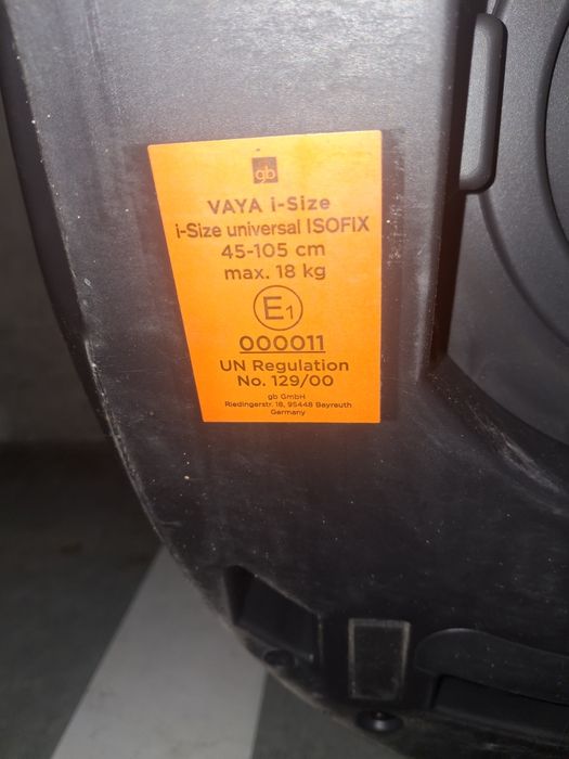 fotelik samochodowy GB Vaya i-size 0-18 kg z obrotową bazą