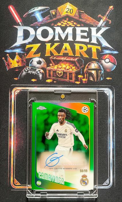 Karta Topps Chrome - Eduardo Camavinga - Real Madrid - Autograf - Limit /99