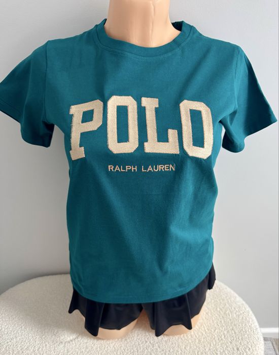 Nowa koszulka damska Polo Ralph Lauren zielona oryginlana  S 36