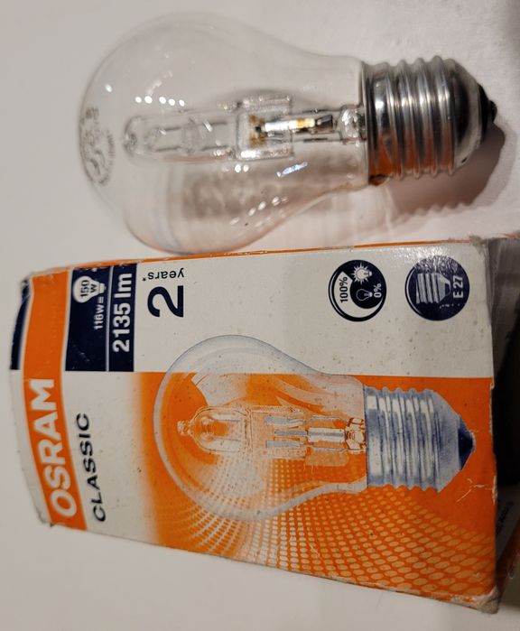 OSRAM żarówka E27 halogen lampka2135 lm 230V 116W odpowiednik 150W
