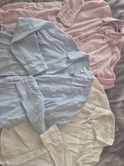 Рубашки лён Zara,HM