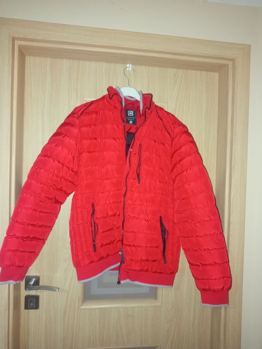 Czerwona kurtka męska pikowana przejściowa