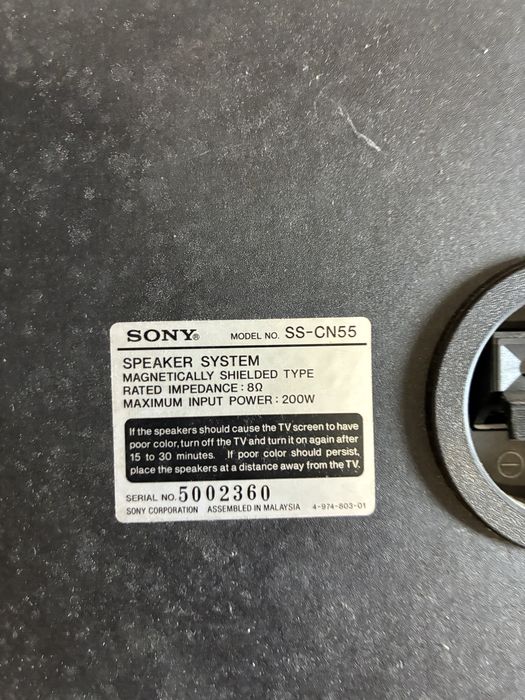 Zestaw muzyczny sony, 5 głośników, tuner, odtwarzacz CD, wzmacniacz