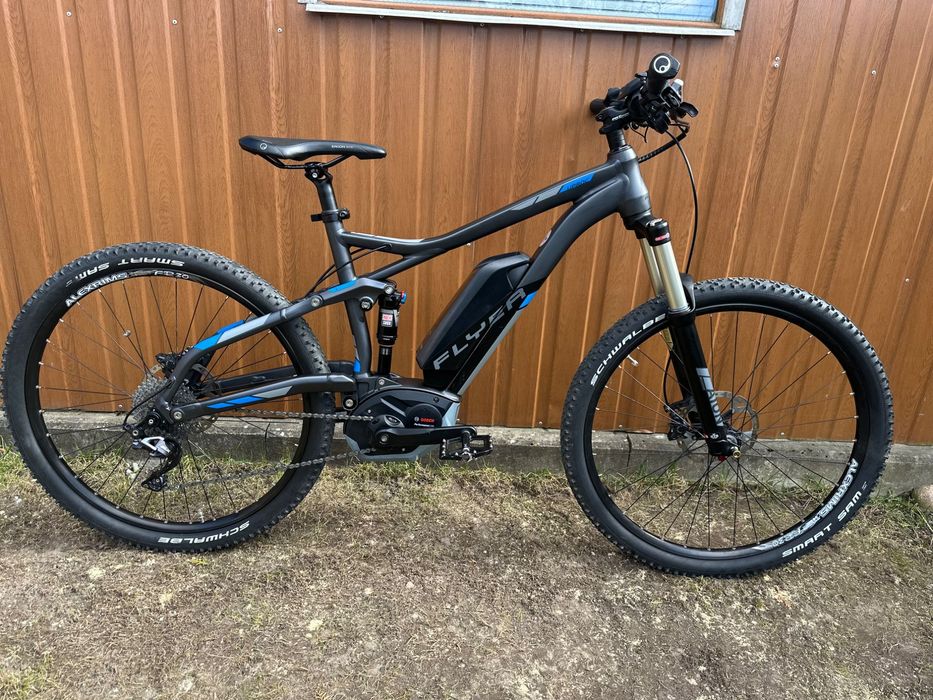 Flyer e-MTB / e-rower górski Bosch Performance Line CX • 783 km • stan bdb • M 46cm + 2 baterie