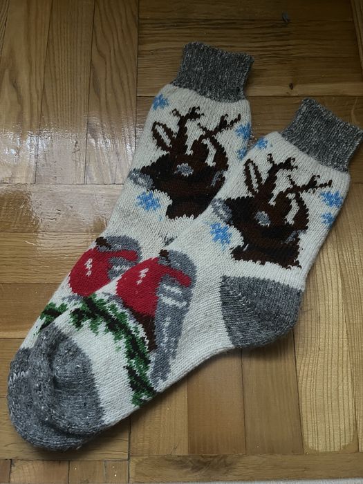 Шкарпетки нові жіночі теплі вовняні різдвяні на 37-40 розмір