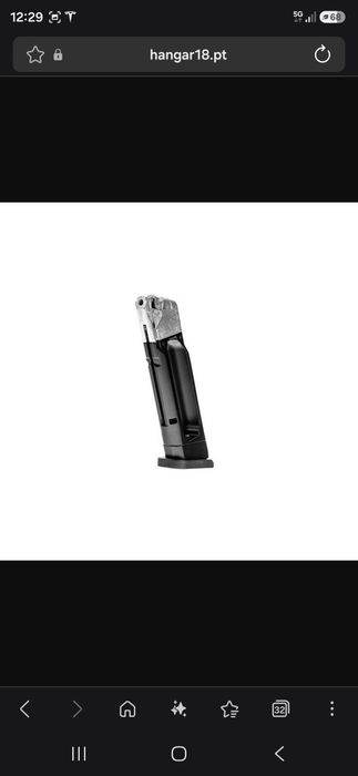Réplica licenciada da arma de ar comprimido do modelo Glock 17  da Umarex com coldre