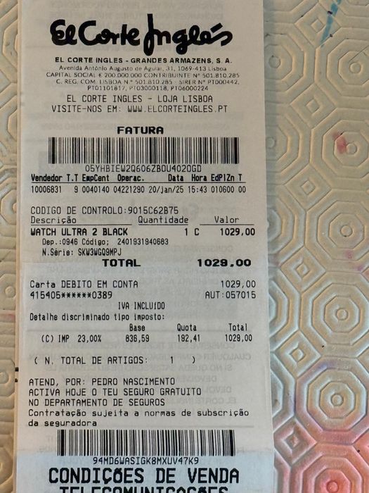 Apple Watche Ultra 2 Black Titanium Sem Uso