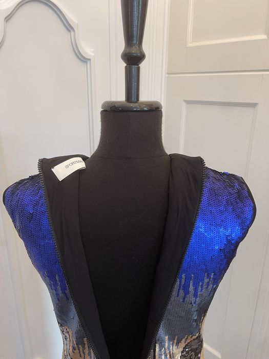 MAX MARA piękna sukienka cekinowa; stan IDEALNY