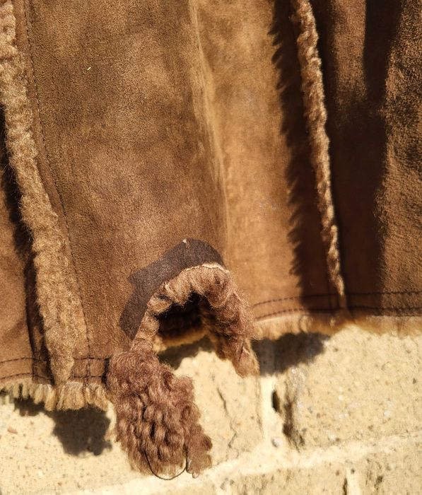 Kożuch damski z kapturem - vintage