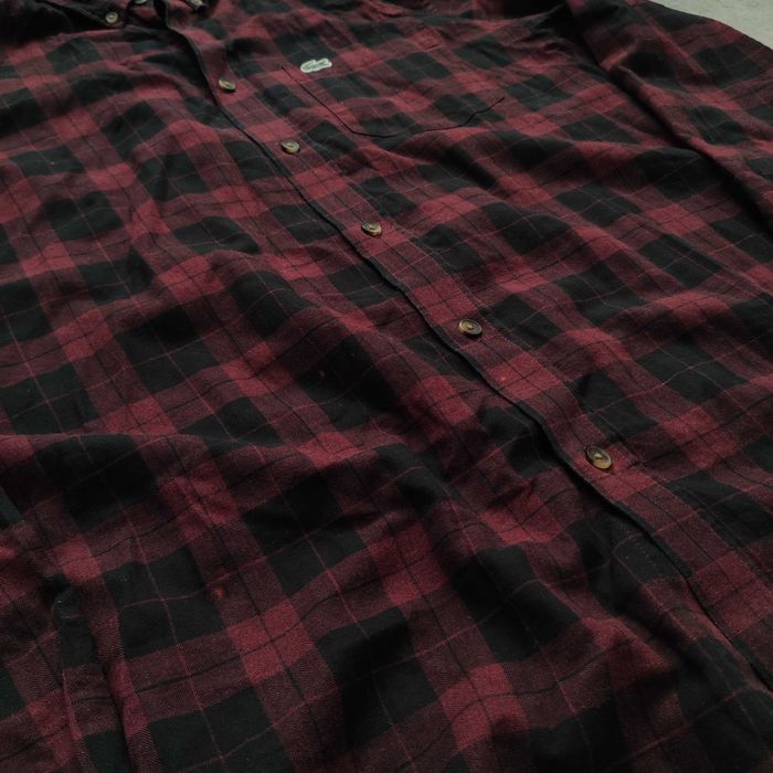 MĘSKA Elegancka Koszula Bawełna Kratka PREMIUM Haft Lacoste Casual