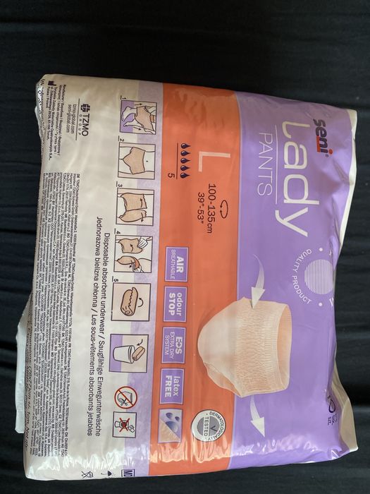 10 opakowań Seni Lady Pants rozmiat L pieluchomajtki