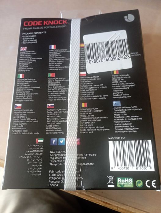 Mini Rádio NGS Novo