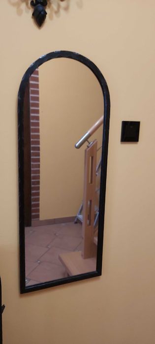 Lustro,rama kuta stal,czarna.