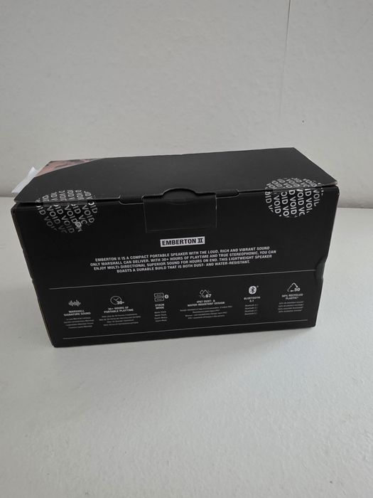 Marshall Emberton II Bluetooth – NOWY | Oryginał | 30h pracy | Czarny