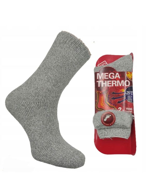 Skarpety MEGA THERMO termiczne zimowe najcieplejsze -25C BEZUCIS 39-42