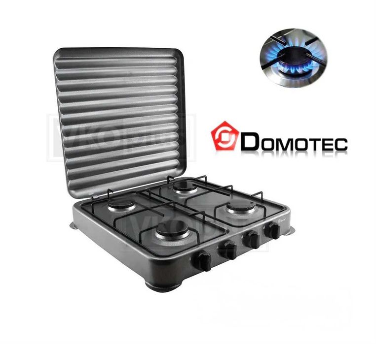 Плита настольная domotec ms-6604 на баллонный газ, таганок настільній