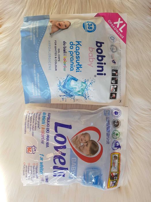 BOBINI Baby kapsułki do prania i LOVELA Baby kapsułki do prania