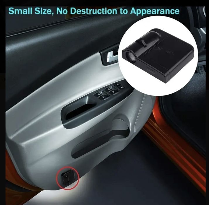 Підсвітка дверей авто , універсальний проектор  Крила