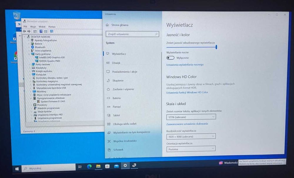 laptop Dell Precision 3530 i7 2,6Ghz 32gb ddr4 500gb SSD Qudro P600