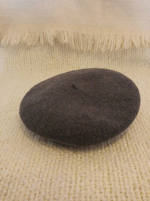 Beret wełniany szary John Lewis