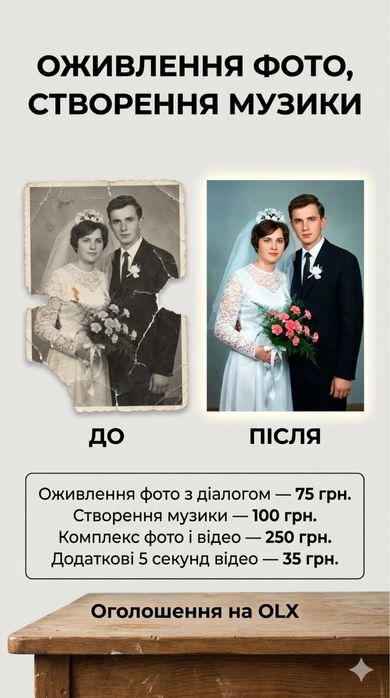 ОЖИВЛЕНЯ ФОТО, СТВОРЕННЯ МУЗИКИ ТА БАГАТО ІНШОГО