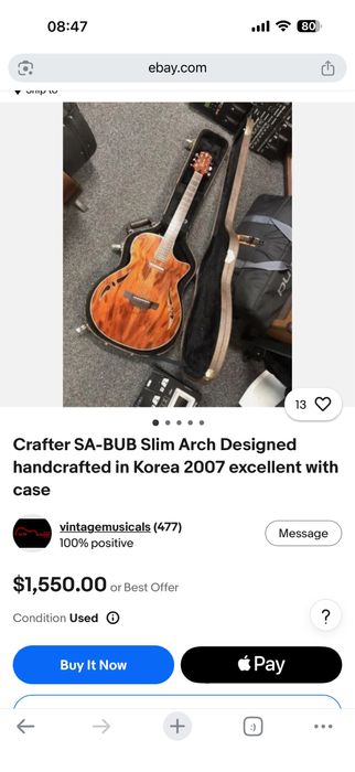 Crafter SAT-M MIDNIGHT BLUE Acoustic-Electric Guitar