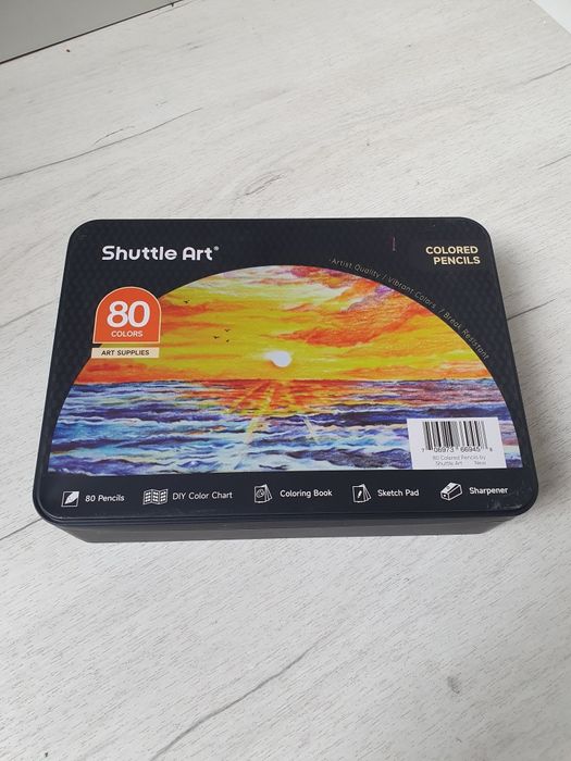 Kredki kolorowe z miękkim rdzeniem Shuttle Art 80 sztuk