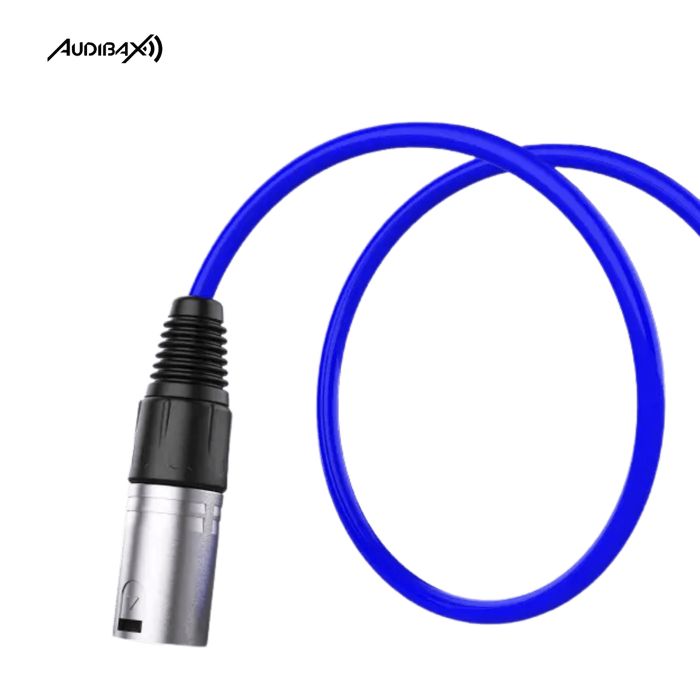 Audibax Silver XLR Cabo Macho - XLR Fêmea 6 Metros Azul