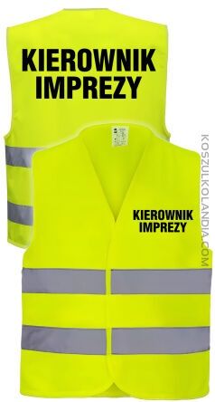 Kamizelka odblaskowa Kierownik Imprezy 5 rozmiarów 2 kolory NOWA EXPRE