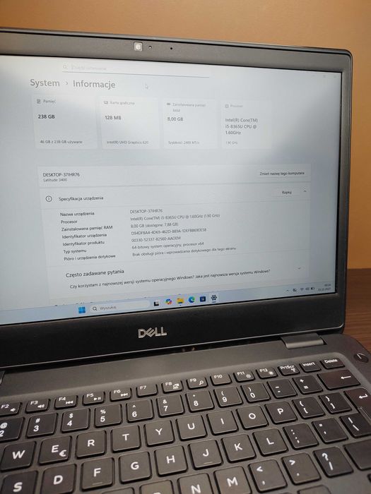 LAPTOP | Dell Latitude | i5-8365U | 8GB | 256SSD | 14,0" FHD | Win11