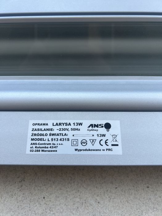 Oprawa świetlowkowa podblatowa Larysa 13w L513431s 12 sztuk