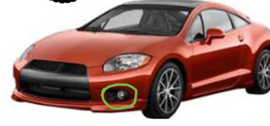 Заглушка Птф ліва Mitsubishi Eclipse 4G restyle fog туманка птф ліва