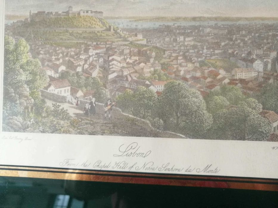 Quadro Antigo – Vista de Lisboa da Senhora do Monte