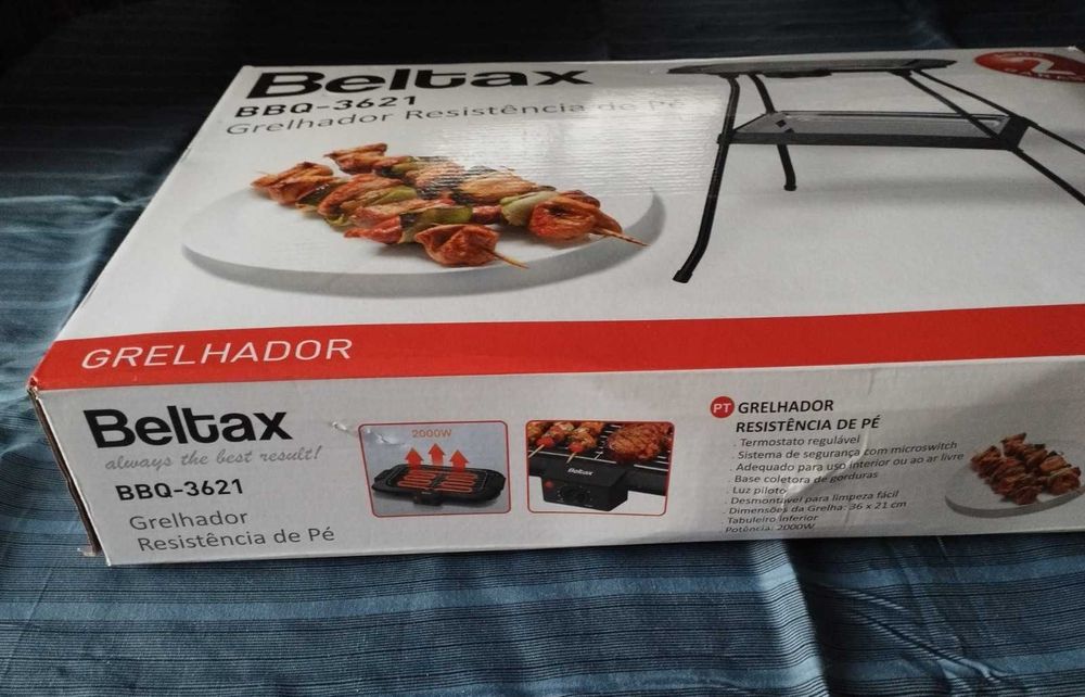 Grelhador elétrico marca BELTAX BBQ-3621 (NOVO)
