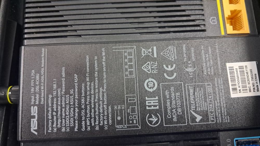 Router asus dsl-ac68u