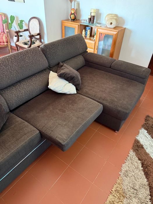 Sofá Chaise Longe com Arrumação