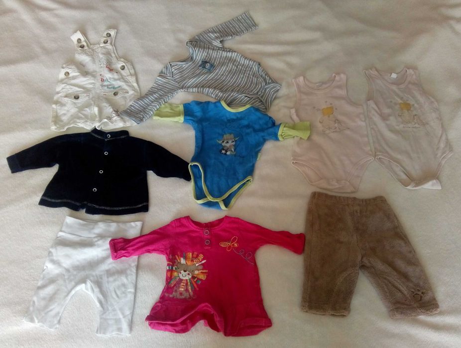 Ubranka dla dziewczynki (0-3 miesiące) 56, 56-62, 62 (17szt.) (Odzież)