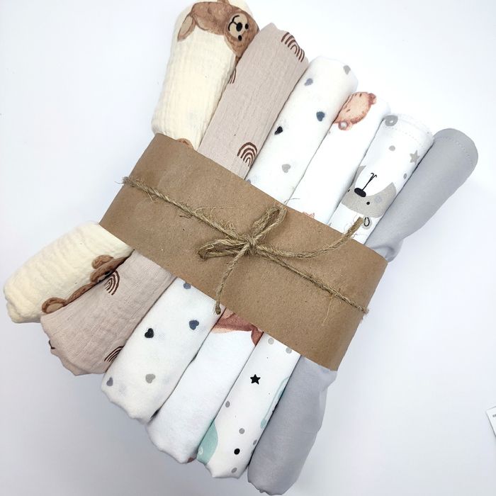 Пелюшки дитячі бавовняні фланелеві муслінові непромокаючі пеленки