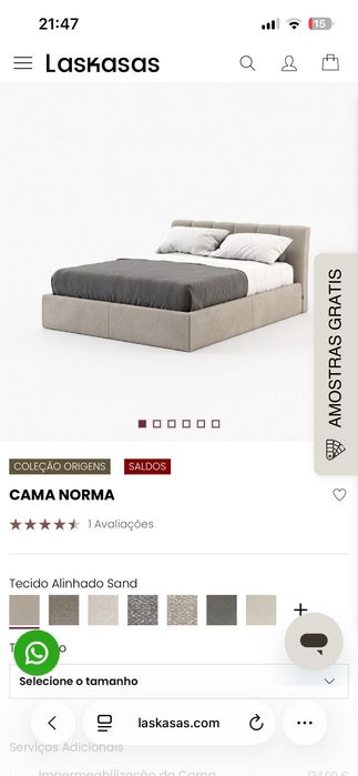Cama de casal Laskasas Norma