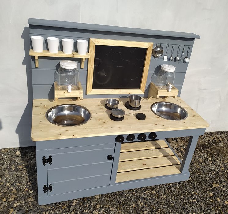 Kuchnia błotna dla dzieci, drewniana