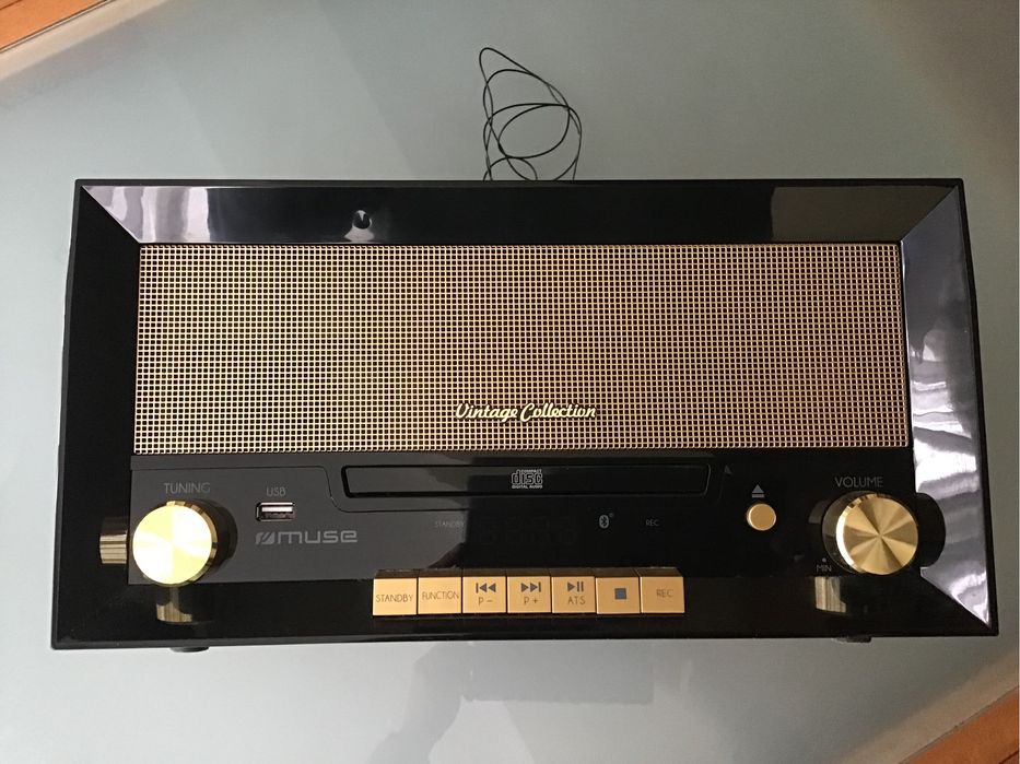 Giradiscos cd radio bluetooth muse vintage collection