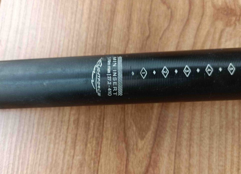 Espigão PROTOTYPE Physis 27.2mm x 410mm BK, em Alumínio – Usado