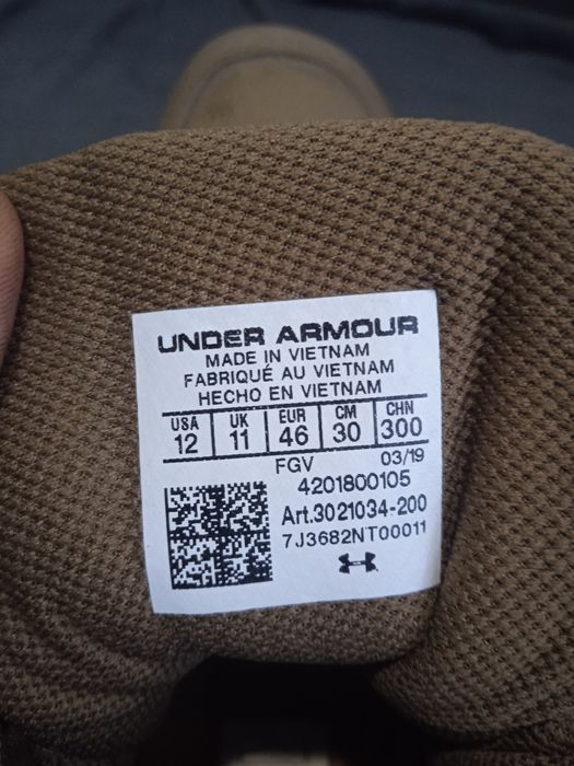 Берцы under armoua 46, 30 cm