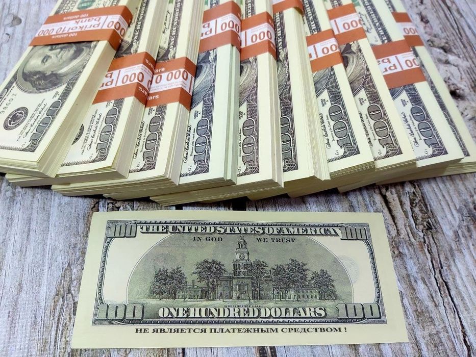10 пачек 100$ Сувенирные доллары Сувенірні гроші