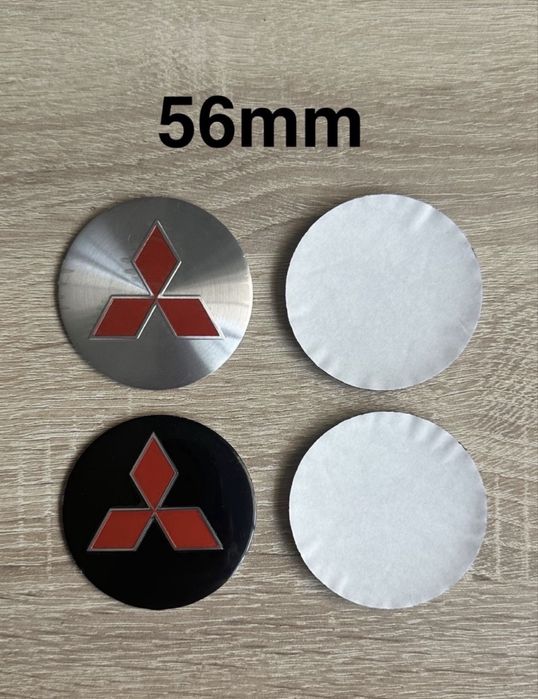 Conjunto 4 Centros Tampas Jantes Mitsubishi 56mm 60mm 65mm 68mm 75mm