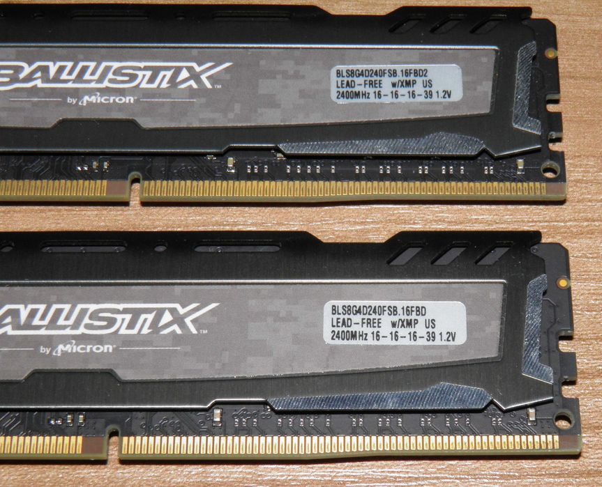 DDR4 2400 16 Gb (2*8GB) CRUCIAL Ballistix  BLS8G4D240FSB.16FBD