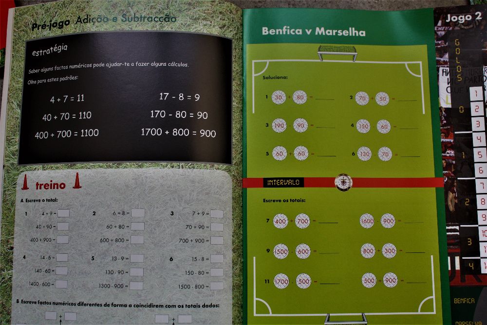 Treina Matemática com o BENFICA, como novos