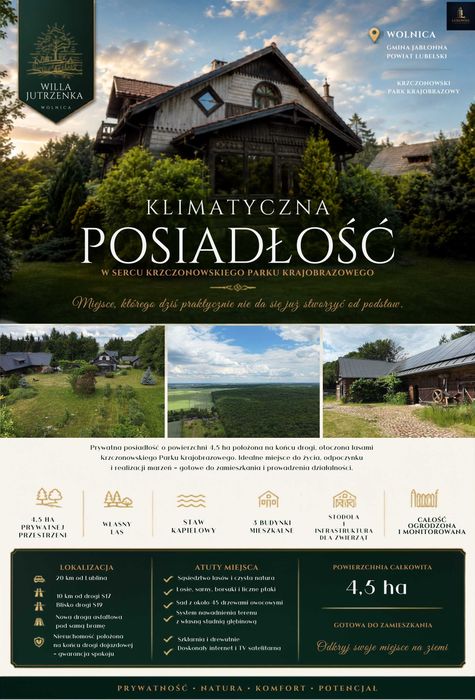 Klimatyczna posiadłość w sercu Krzczonowskiego Parku Krajobrazowego